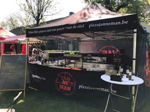 Cateringtent van 4x4 meter van pizza Janneman