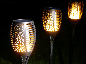 Lichtfakkel met vlameffect (amberkleurig)