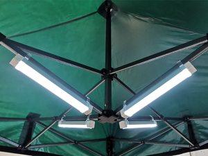 Set van 4 oplaadbare LED-balken voor vouwtent