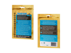 Met Tear Aid Type A herstelt u moeiteloos gaatjes en scheuren in uw polyethyleen of polyester feesttenten