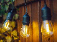 Uitbreidbare LED lichtketting met S14 lampen