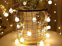 Lichtslinger van 10 meter lengte met 100 LED bolletjes