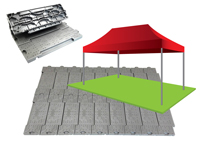 Oprolbare pvc vloer voor vouwtent