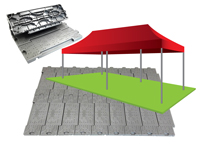 Oprolbare pvc vloer voor vouwtent