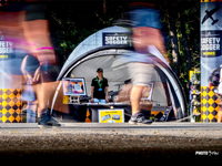 Bedrukte reclamezuilen voor Safety Jogger works