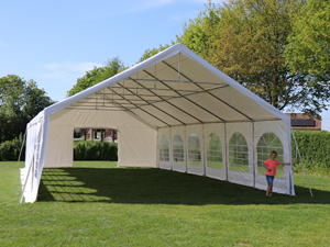 Professionele HQ partytent te koop van 6x12 meter met brandvertragende werking