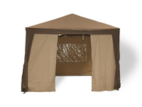 Paviljoentent 3x3 met taupe dakzeil en beige zijwanden