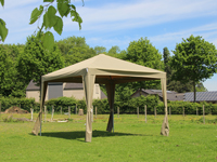 Beige partytent 3x3 zonder zijwanden