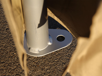 Stalen staanders (38 mm) met voetplaatjes