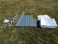 Inhoud van de verpakking van een campingtent pvc pro 50 HQ