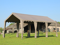 Luxe paviljoentent 3x6 taupe zonder zijwanden