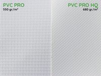 Verschil tussen ons PVC pro zeil en ons pvc pro HQ zeil