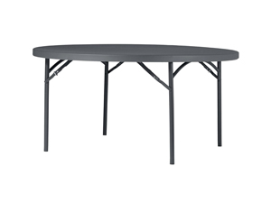 Stevige, ronde klaptafel met inklapbaar onderstel