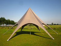 Stertent kleur taupe, hier diameter 10 meter