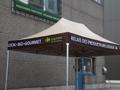 Contrasterende banner (4 zijden) voor Carrefour (tent van 3x4,5 m)
