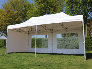 Professionele vouwtent 3x6 m in wit pvc 550 gr/m²