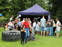 blauwe inklaptent