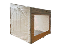 Professionele halve vouwtent 2,5x2,7 m met beige pvc zeilen
