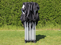 Het dichtgevouwen frame komt 1,6m hoog