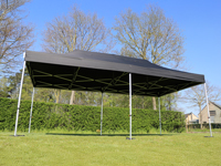 Professionele plooitenten 3x6 meter in de kleuren rood, wit, zwart & blauw