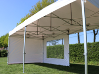 Sterke aluminium plooistructuur (op foto tent van 3x6 meter)