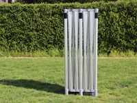 Frame uit aluminium met telescopische staanders van 50 mm diameter