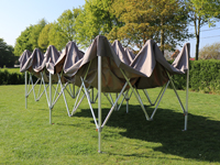 Scharniersysteem opvouwbare tent